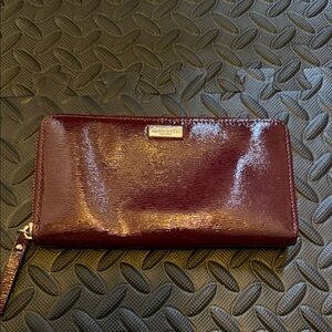 Kate Spade Shiny Burgundy Wallet